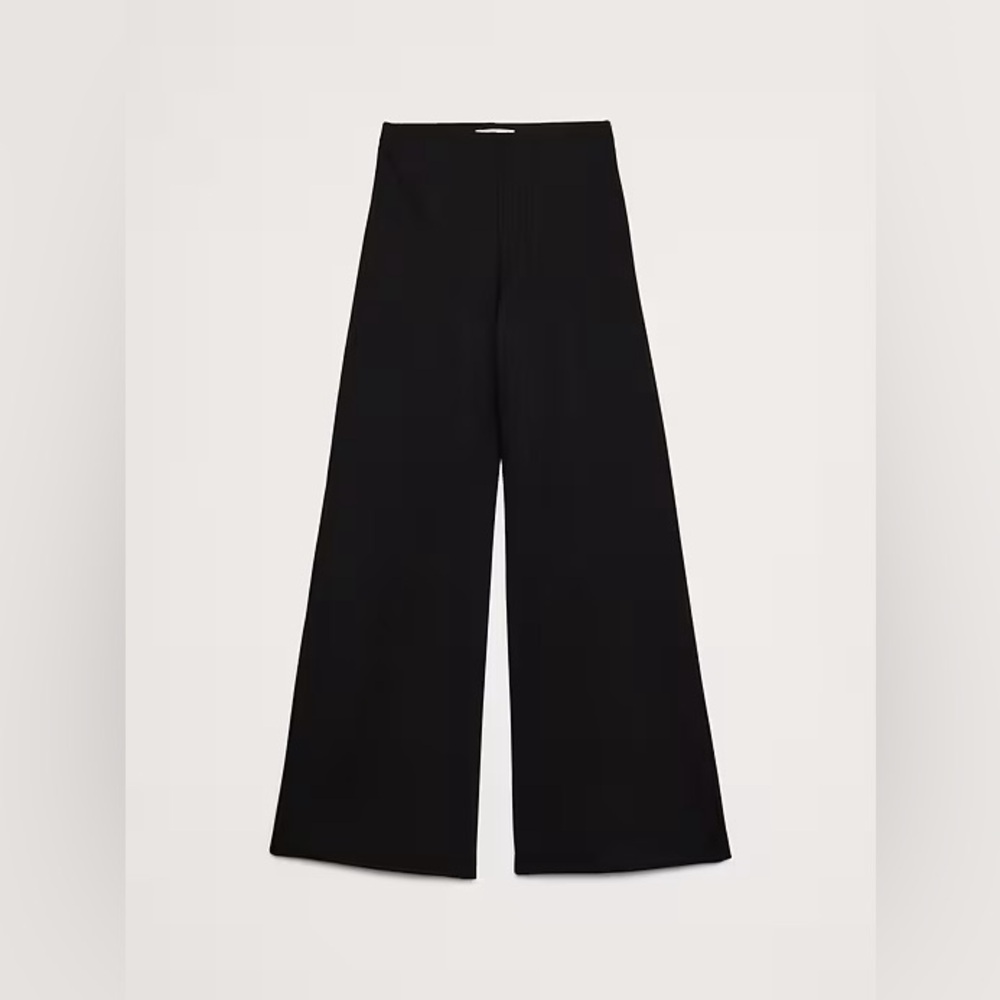 High Rise Wide Leg Everywhere Ponte Pull-On Pant Banana Republic - Picture 3 of 6